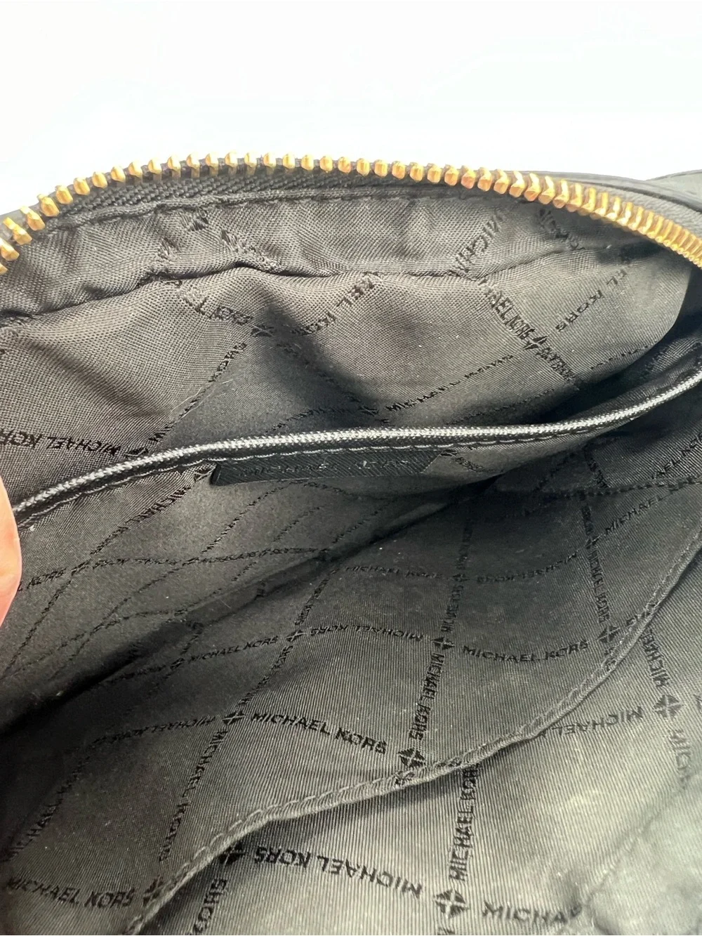 Michael Kors Black leather Crossbody with Gold Hardware